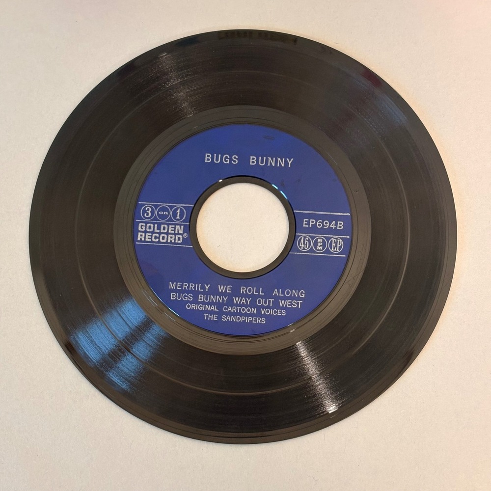 Golden Record 45 RPM Vinyl Kids 7" Black Good Bugs Bunny Porky Pig EP694 - Picture 4 of 5